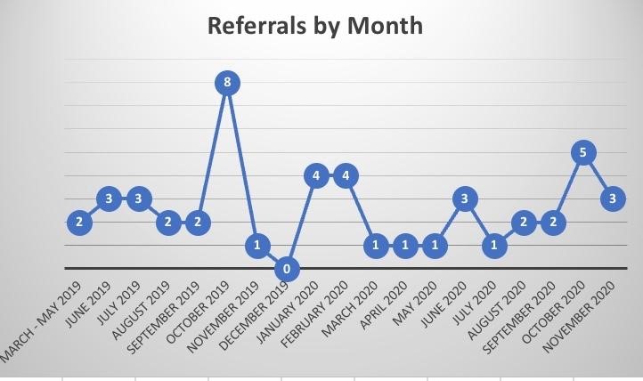 November 20 monthly referrals